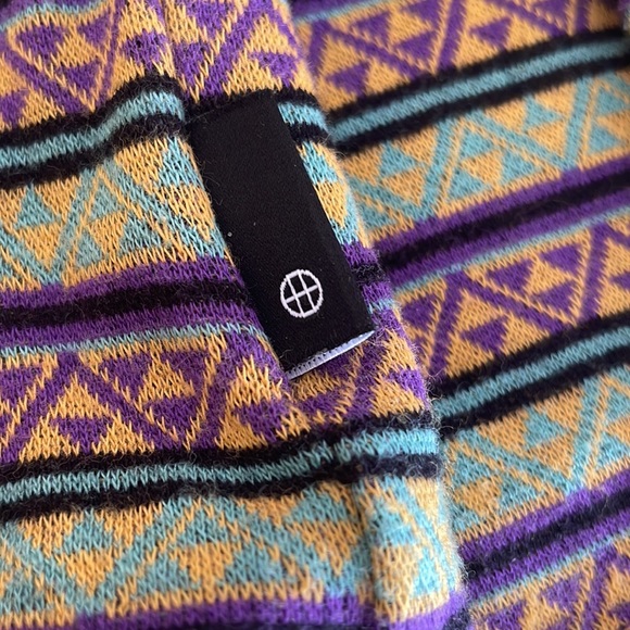 HUF Mens S/S Knit Top Shirt ALLEN Triple Triangle Striped Embroidered, Mens M - Picture 4 of 6